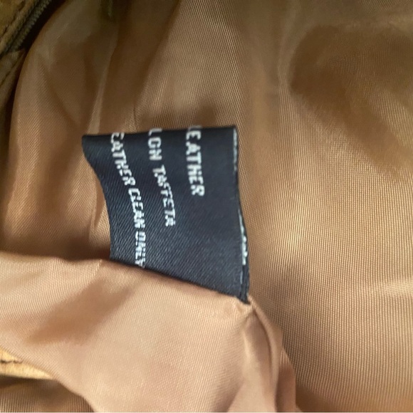 Brooks Atelier New York Leather Pencil Skirt Size 5/6 Tan Career Classic Fall - Picture 6 of 9